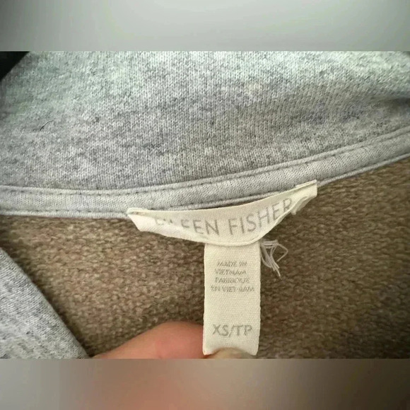 Eileen Fisher Brushed Cotton Terry Flight Jacket- oversized - Picture 11 of 13